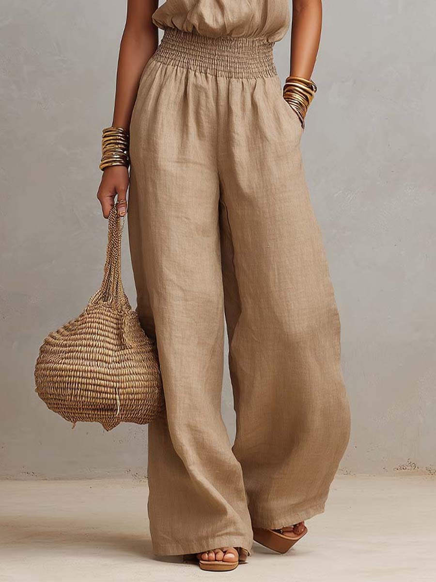 Héloïse™ | Halternek Taille-Cinch Jumpsuit