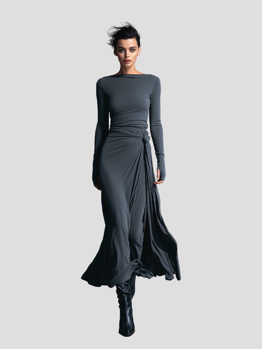 Nette | Elegante wikkeljurk met maxi-lengte