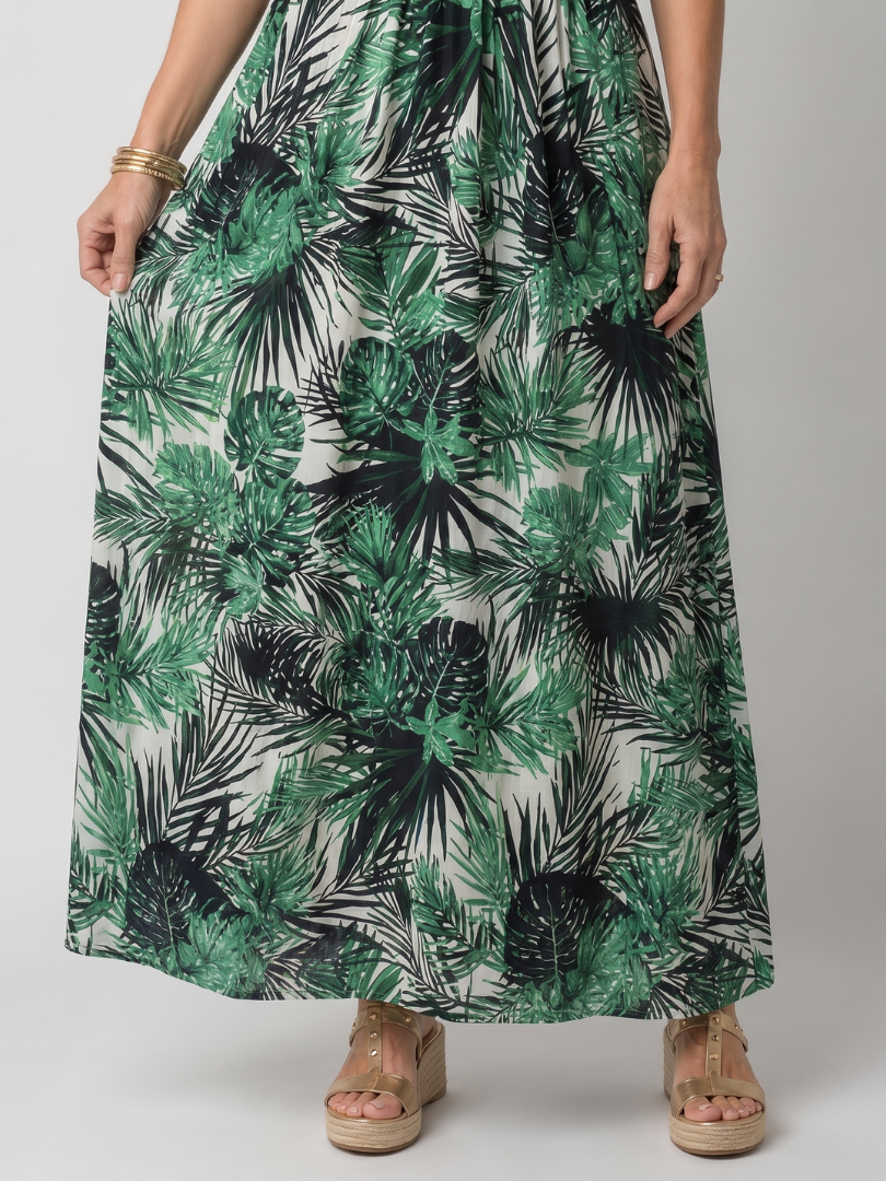 Maravelle | Mouwloze Midi-jurk met Bloemenprint