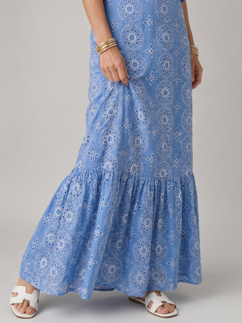 Alure | Mouwloze Midi-jurk met Rimpeldetails