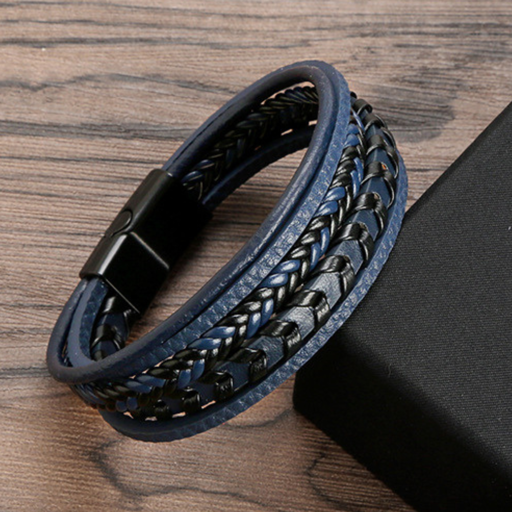 Levi | Tijdloze leren armband voor heren