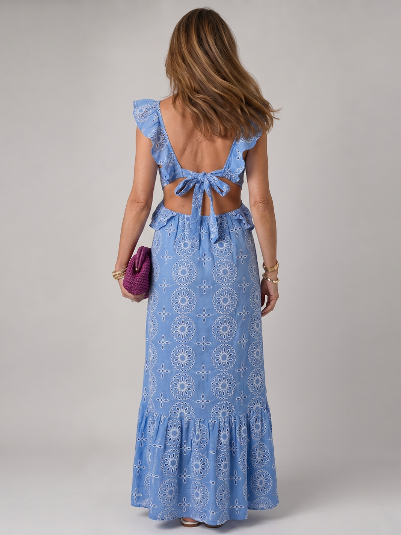 Alure | Mouwloze Midi-jurk met Rimpeldetails