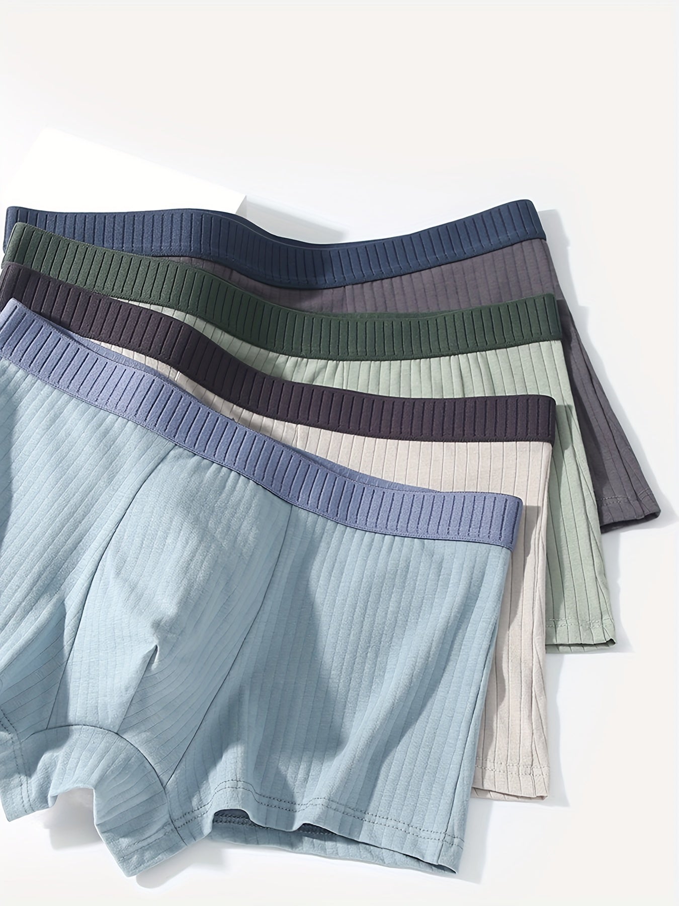 7pcs Men's Cotton Boxer Briefs, Comfortable Trendy Youth Style Trunk - Bellanza