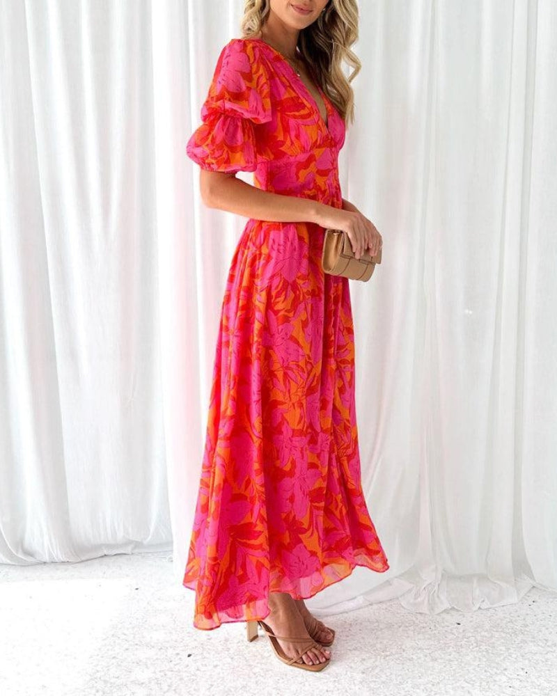 Derana™ - Rood-roze Maxidress