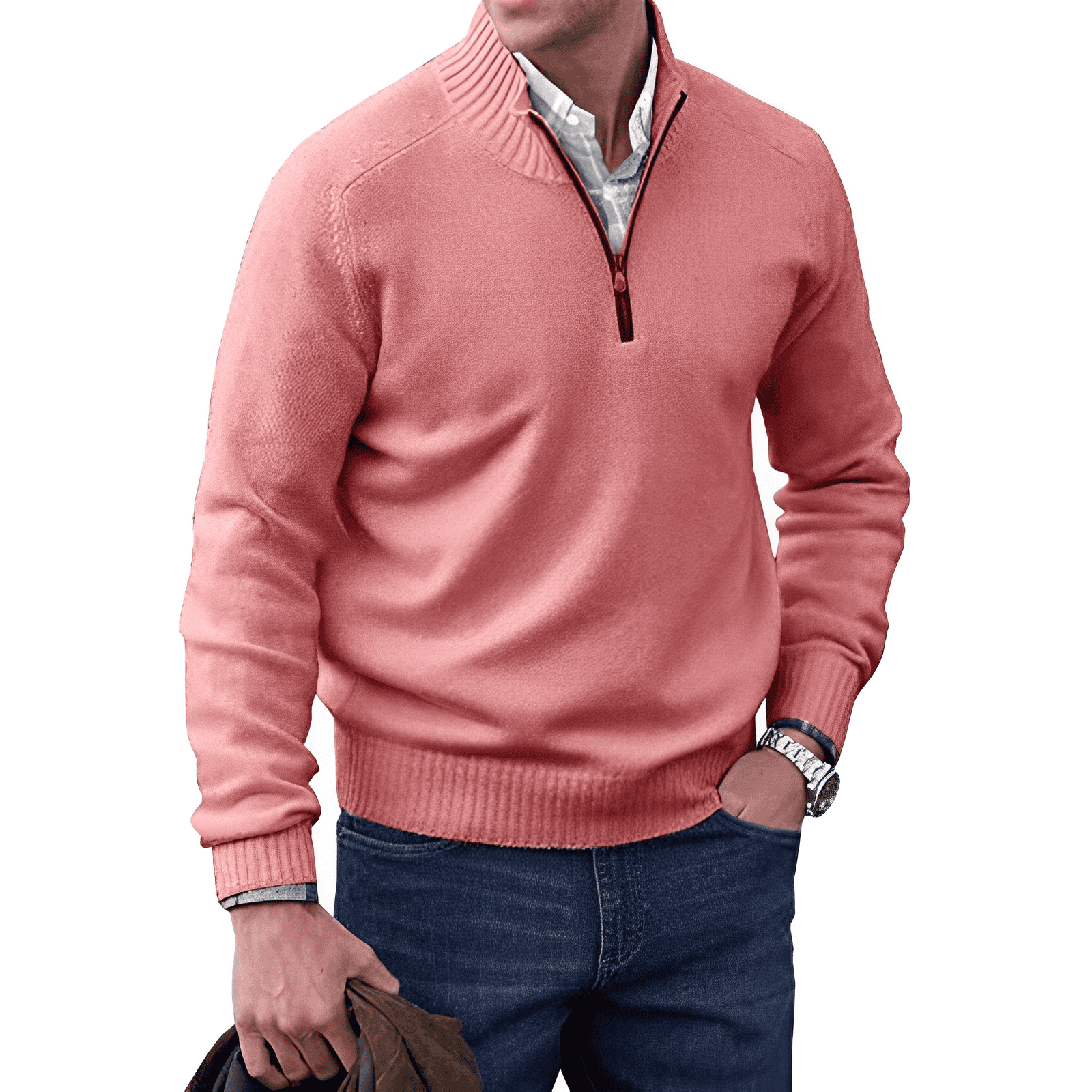 Marcus | Elegante trui met ritssluiting