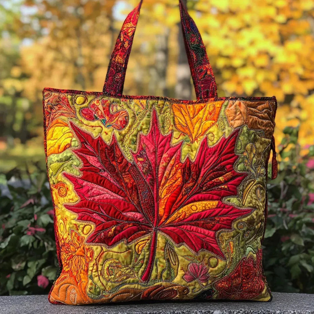 Esdoorn - Festieve Gequilt Tote Tas