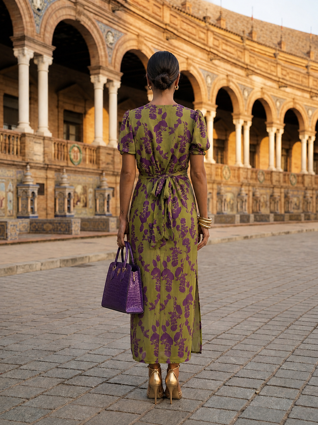 Floral Maxi Jurk met Vloeiende Drapering