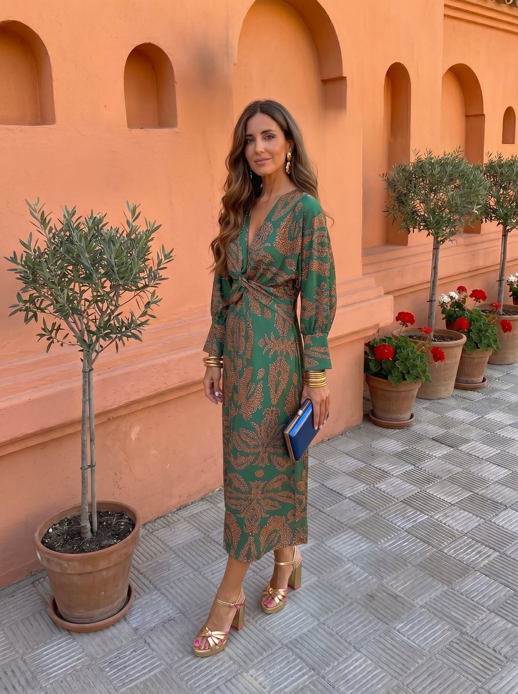 Midi-jurk met Print