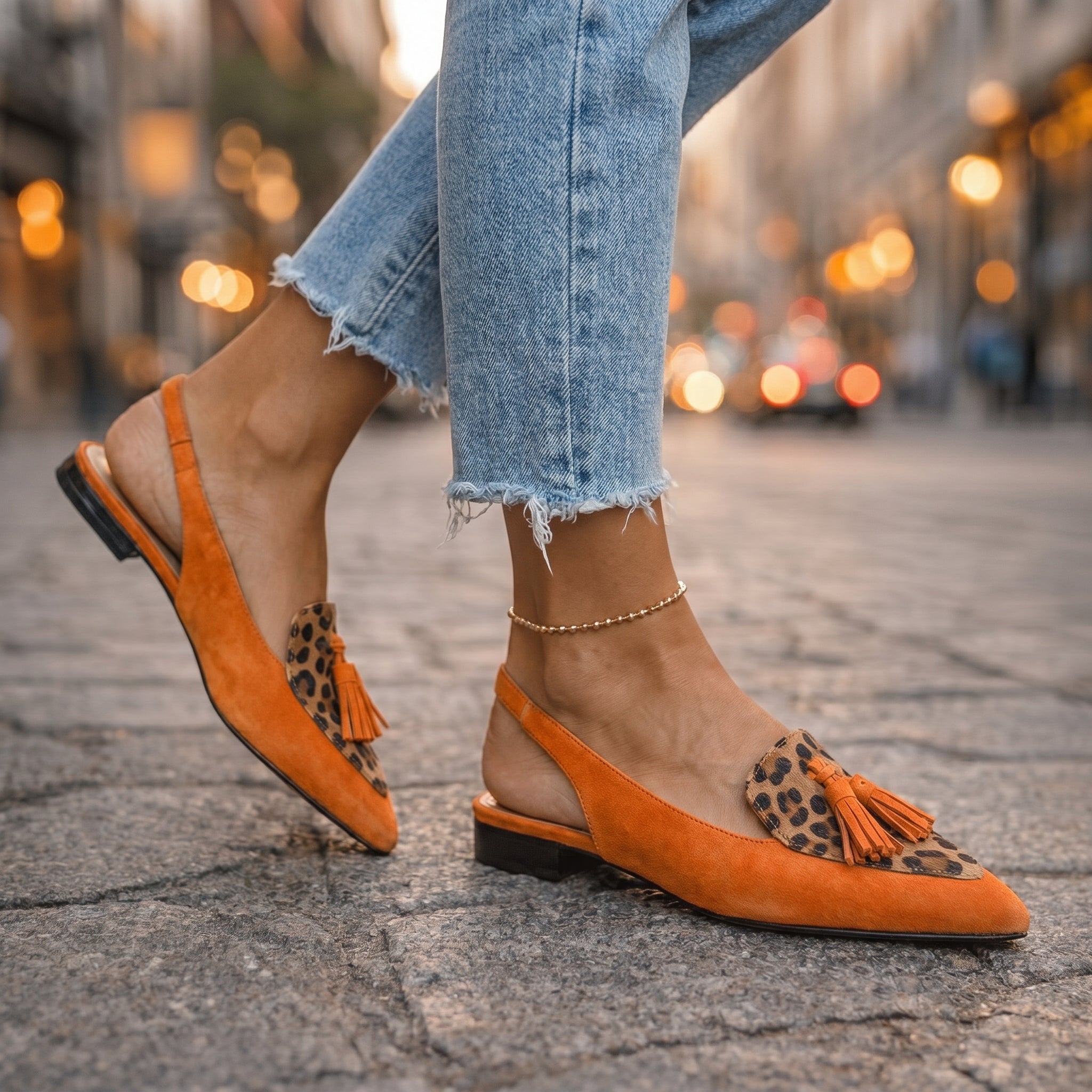 Élodie | Elegante Slingback Loafers met Kwasten