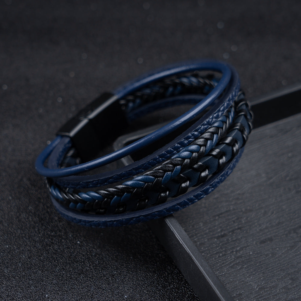 Levi | Tijdloze leren armband voor heren