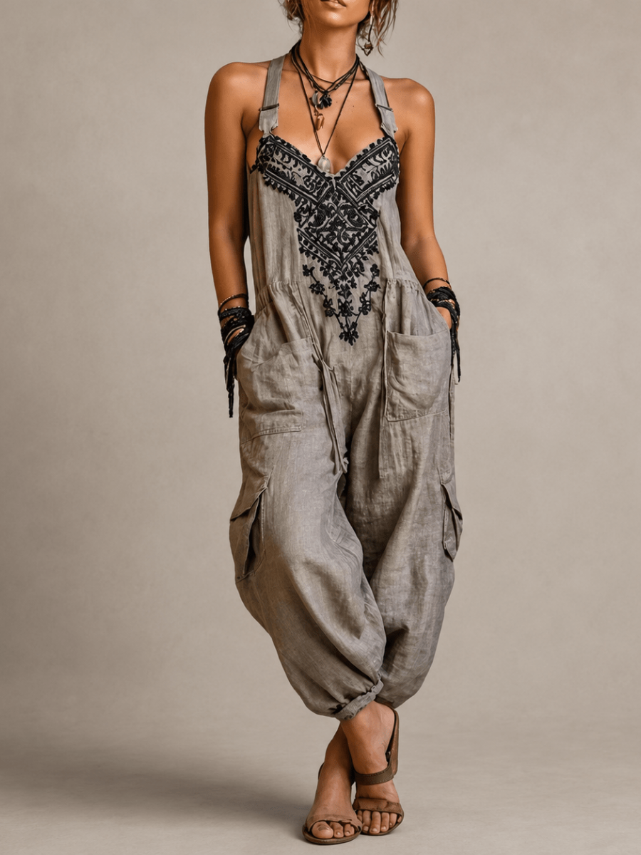 Simone™ | Geborduurde Bohemian Jumpsuit