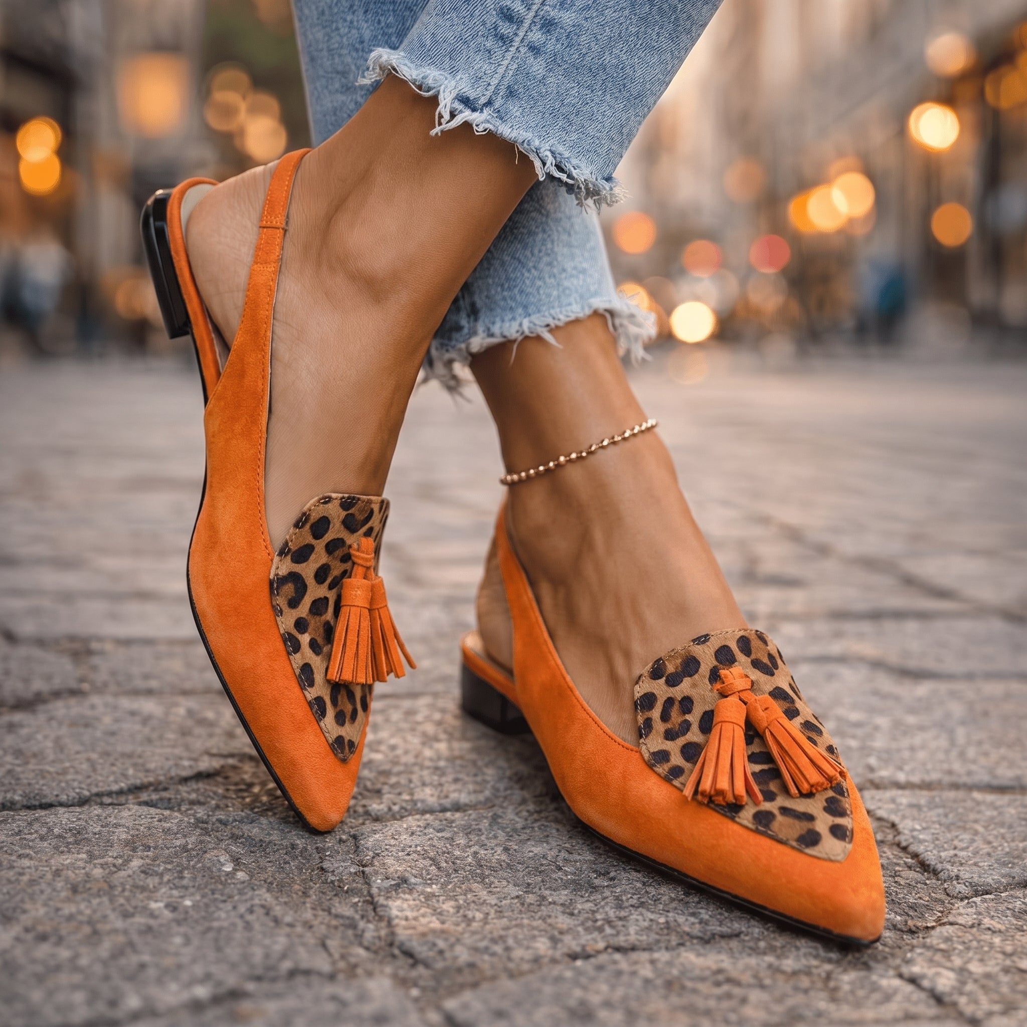 Élodie | Elegante Slingback Loafers met Kwasten