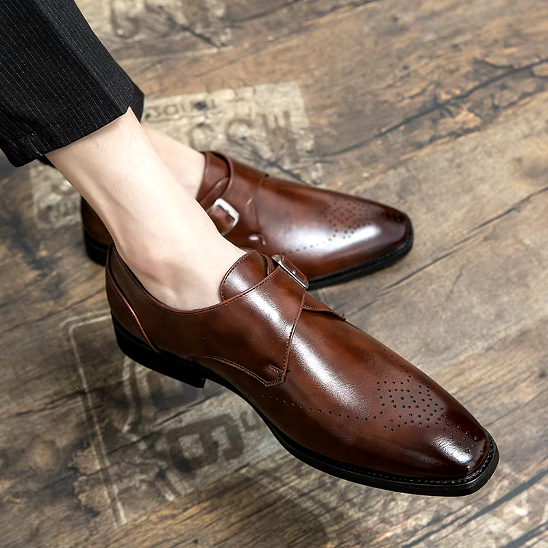 Driel | Elegante leren herenschoenen met monniksriem