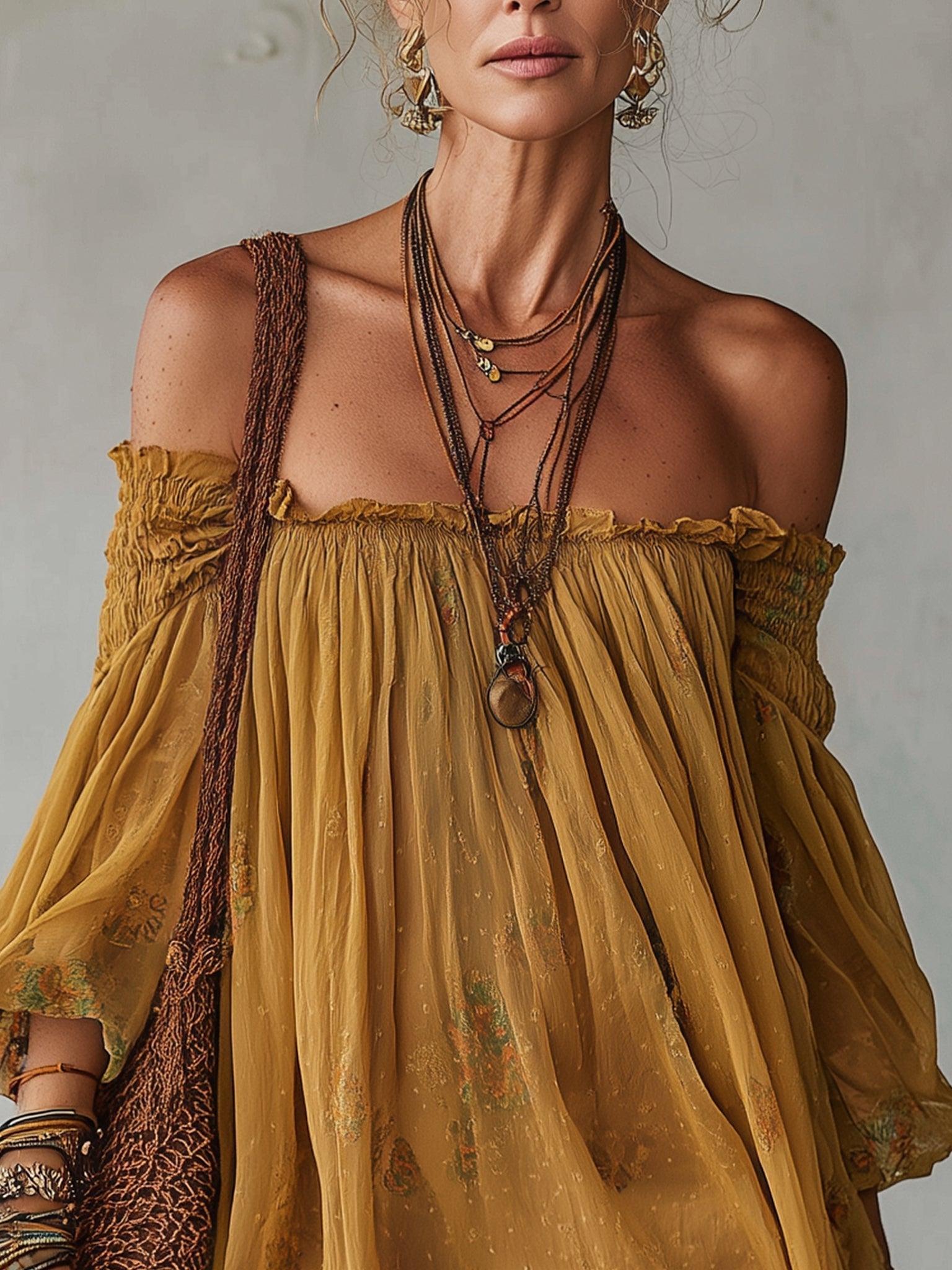 Fiora™ | Chiffon Bloem Off-Shoulder Mini Jurk