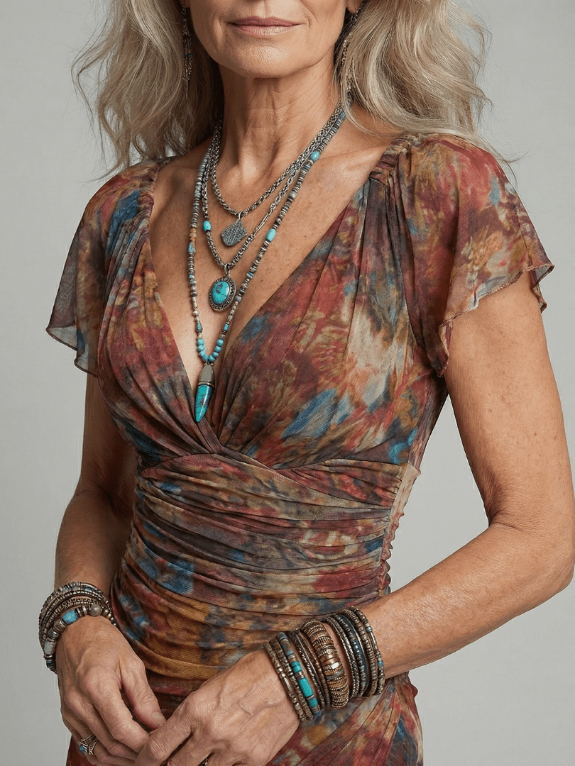 Aeris | Midi Halter Jurk Silencieuse - Bellanza