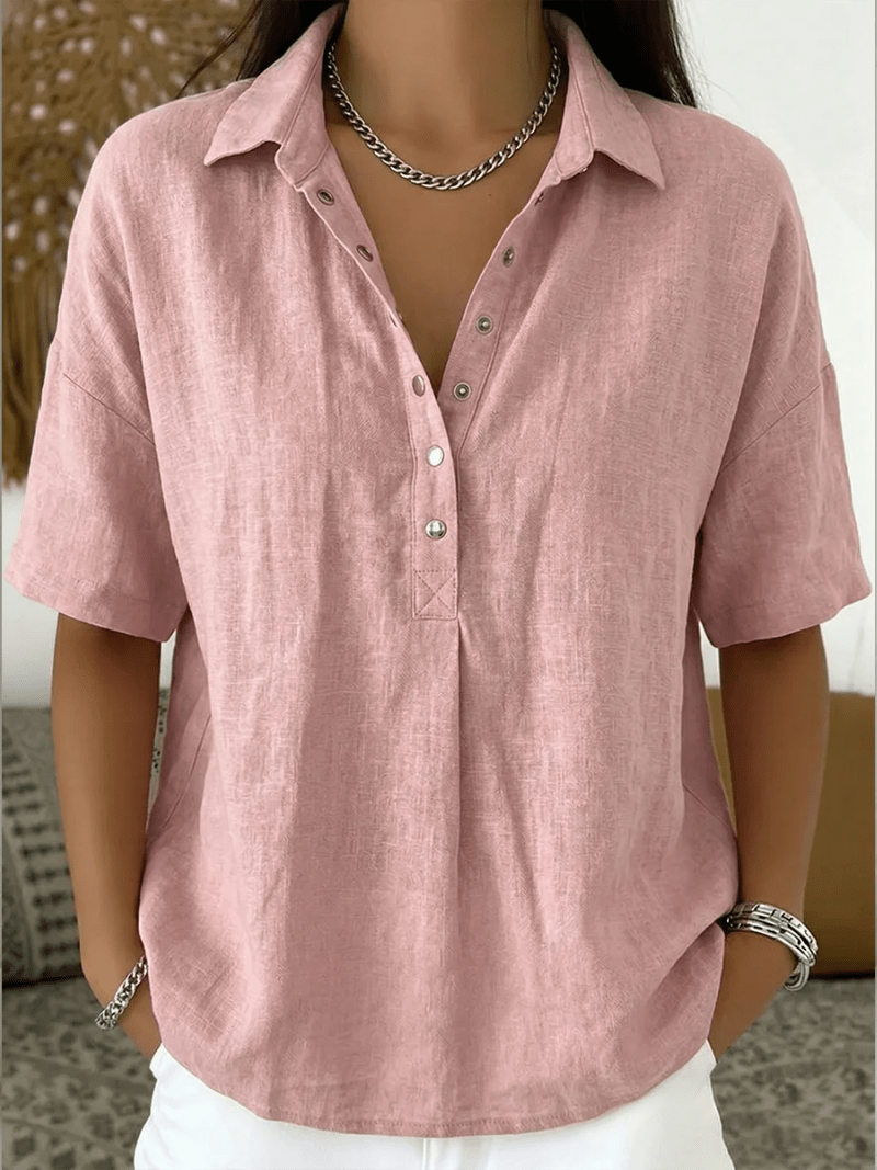 Amara | Klassieke Blouse met Kraag voor Dames - Bellanza