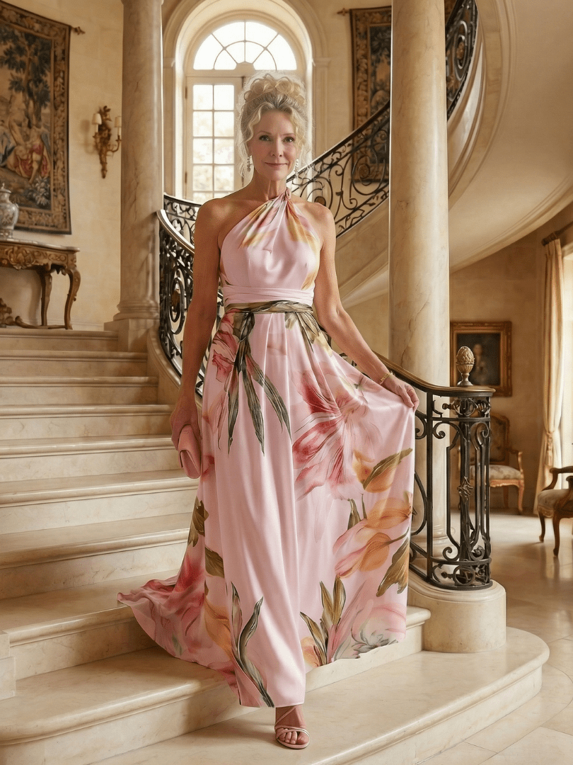Amiel | Maxi Bloemenjurk Licht - Bellanza