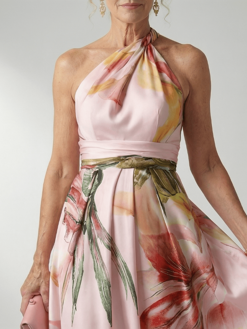 Amiel | Maxi Bloemenjurk Licht - Bellanza