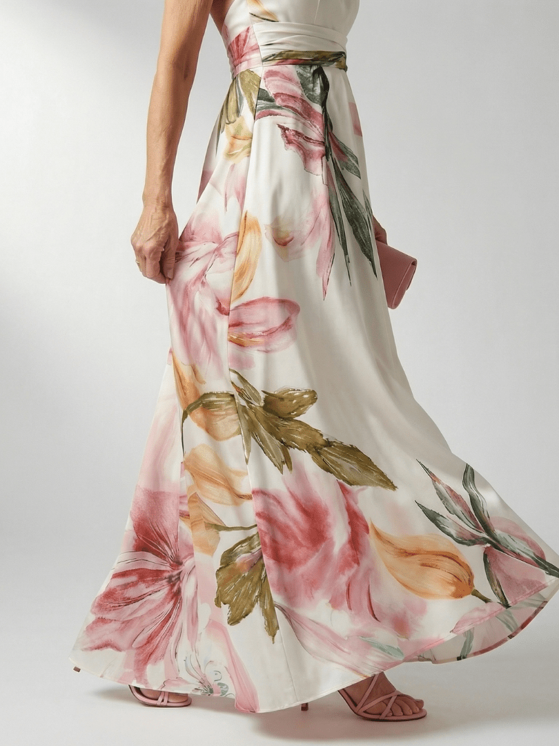 Amiel | Maxi Bloemenjurk Licht - Bellanza