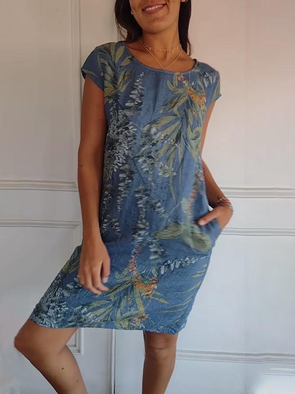 Annelyn - Comfortabele jurk met ronde hals - bellanza