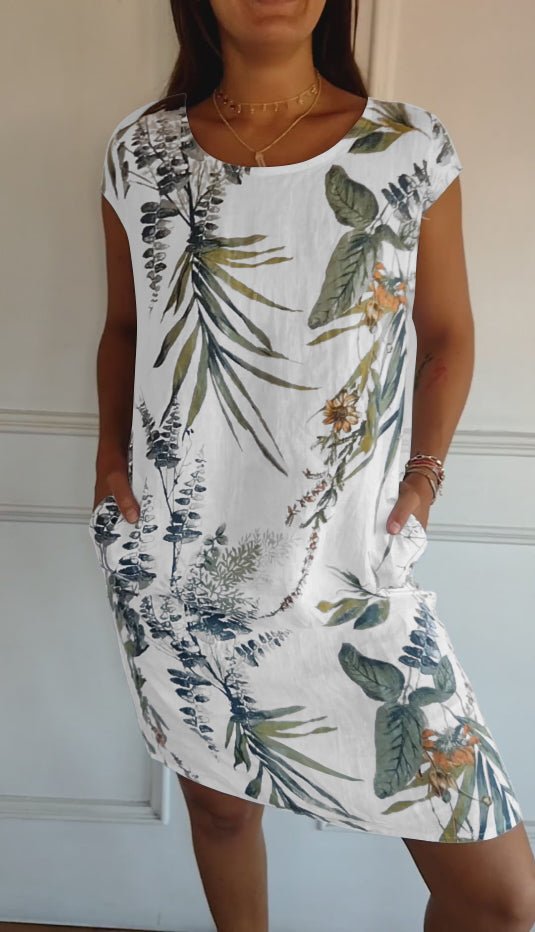 Annelyn - Comfortabele jurk met ronde hals - bellanza