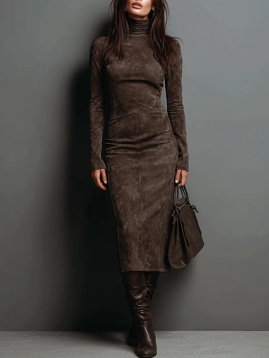 Ava™ - Suède Midi - jurk - Bellanza