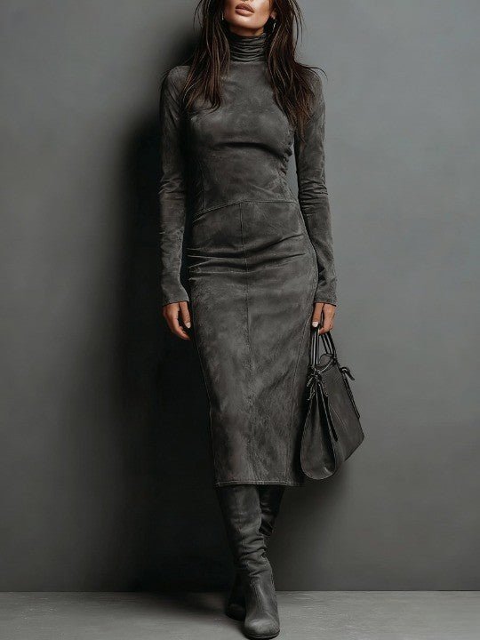 Ava™ - Suède Midi - jurk - Bellanza