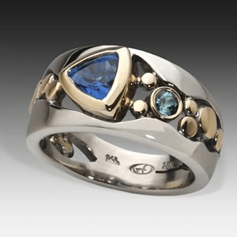 Blauwe Vintage - Ring - bellanza