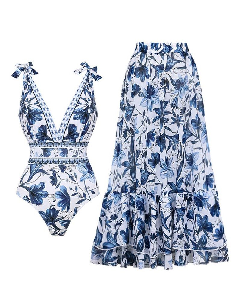 Bloom Set – Badpak met lange rok - bellanza