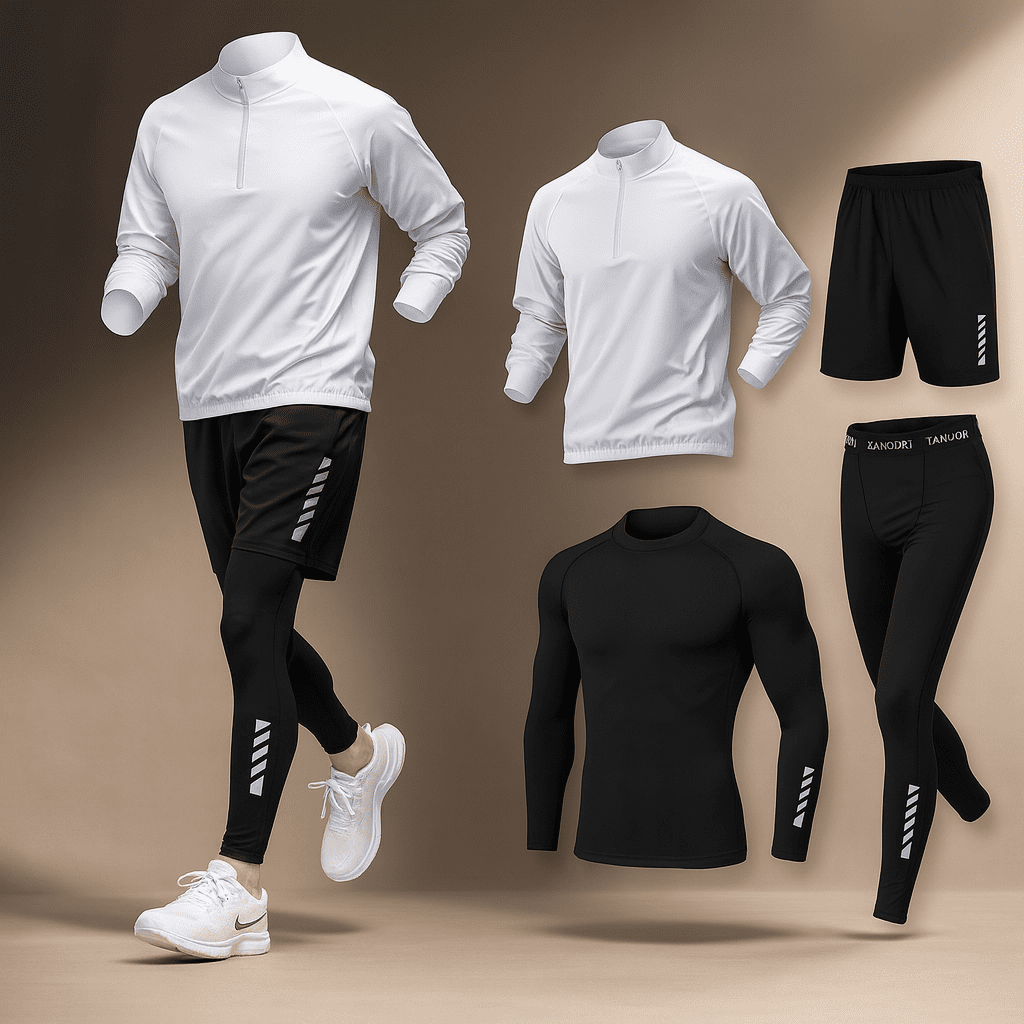 Bruno | Comfortabele 4 - delige trainings - en joggingpak set - Bellanza