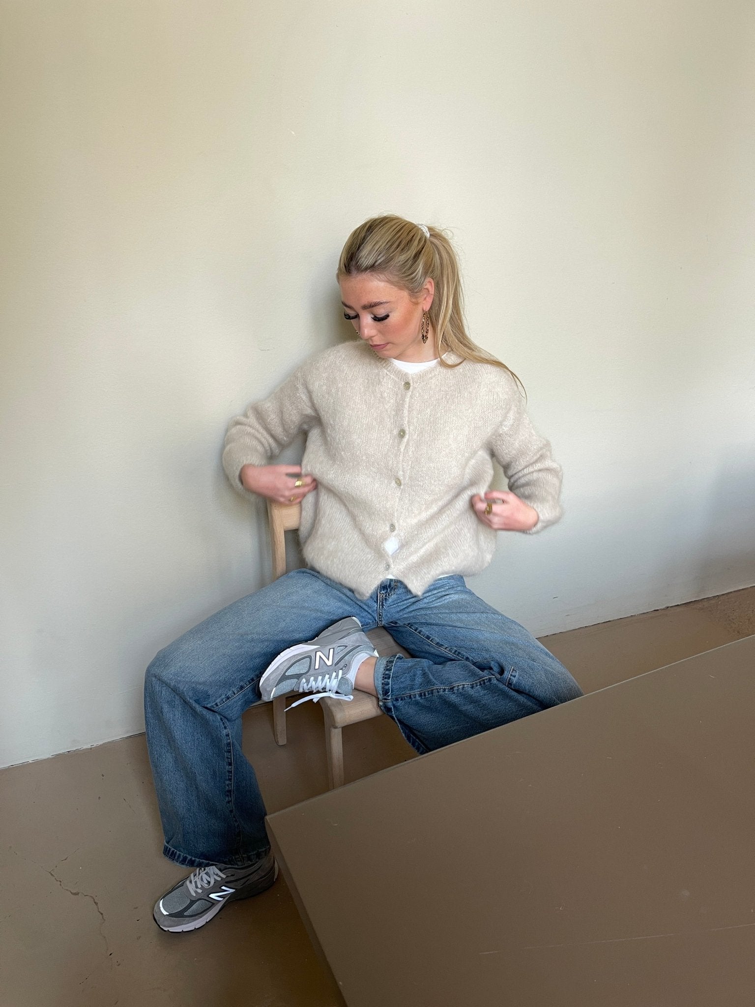 Casual Button Up Trui Met Knopen - bellanza