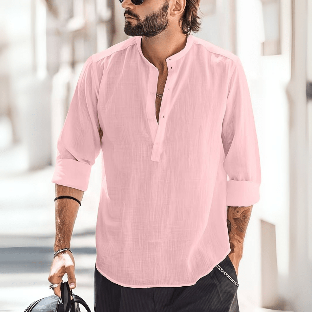 Casual heren linnen shirt (1+1 gratis) - bellanza