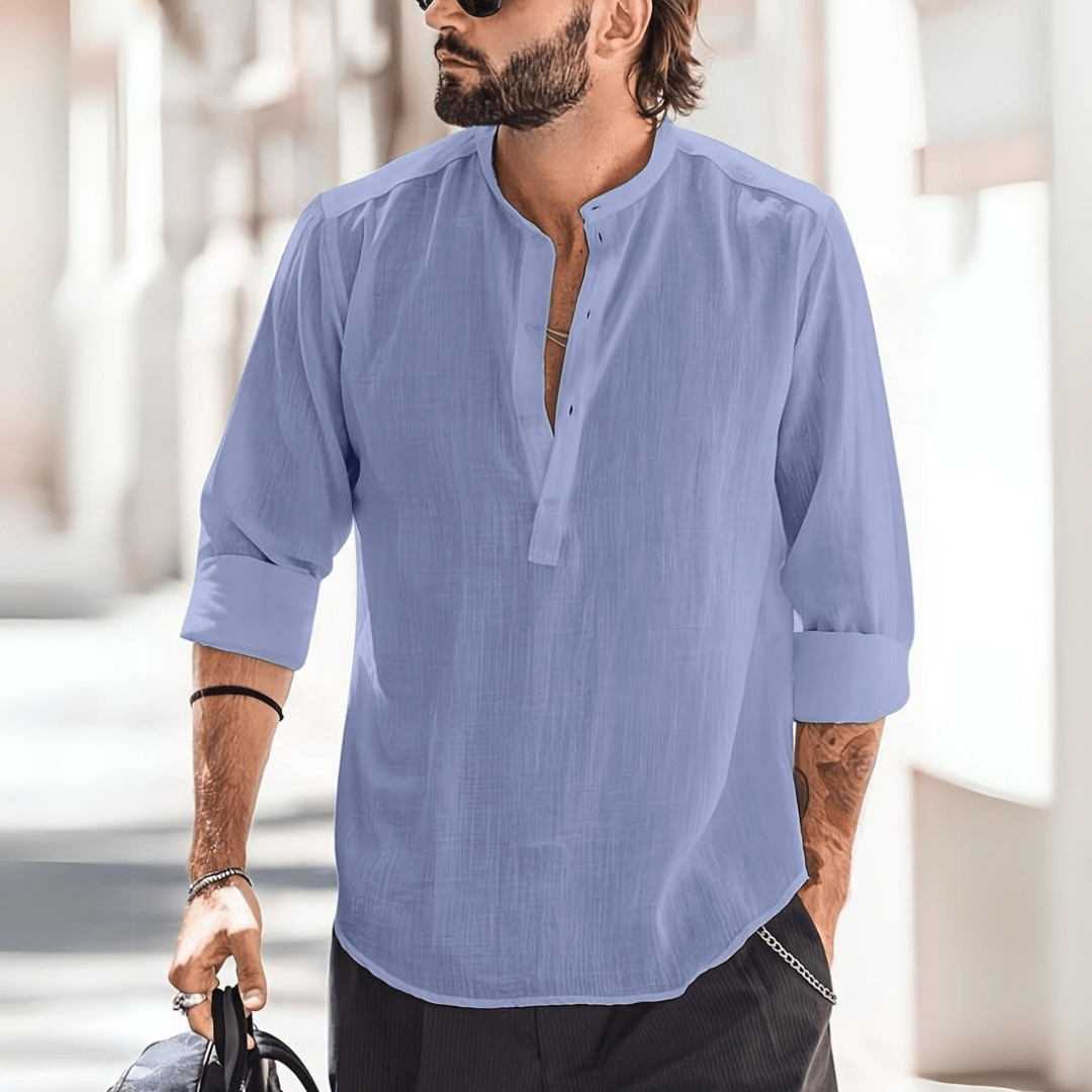 Casual heren linnen shirt (1+1 gratis) - bellanza