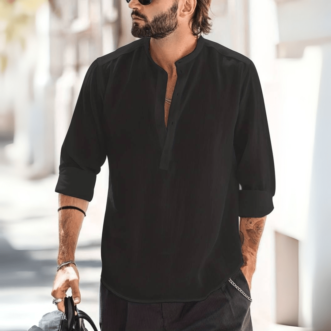 Casual heren linnen shirt (1+1 gratis) - bellanza