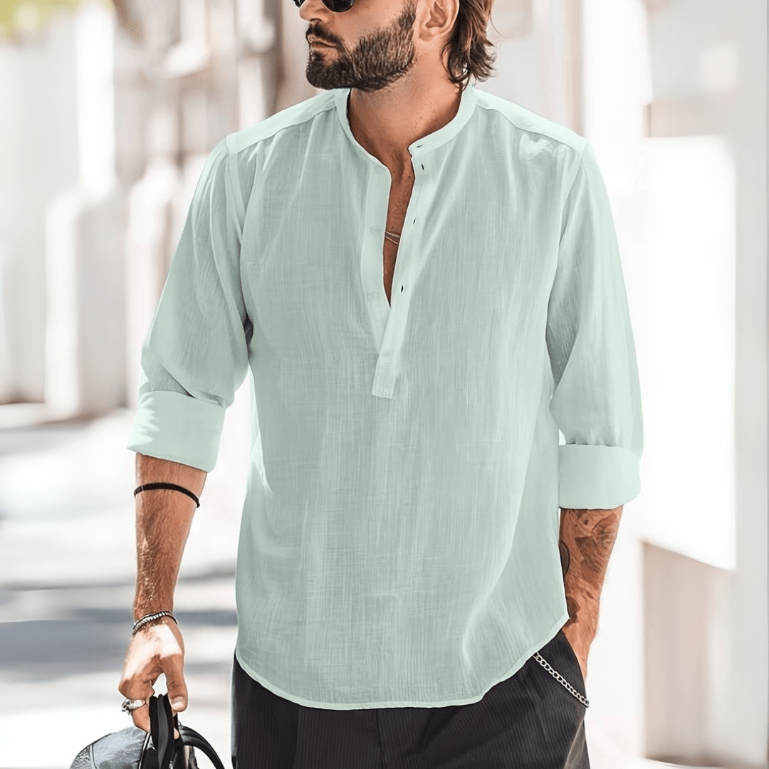 Casual heren linnen shirt (1+1 gratis) - bellanza