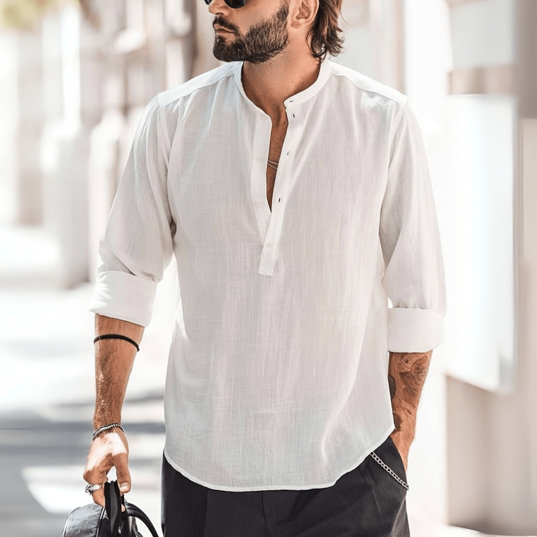 Casual heren linnen shirt (1+1 gratis) - bellanza