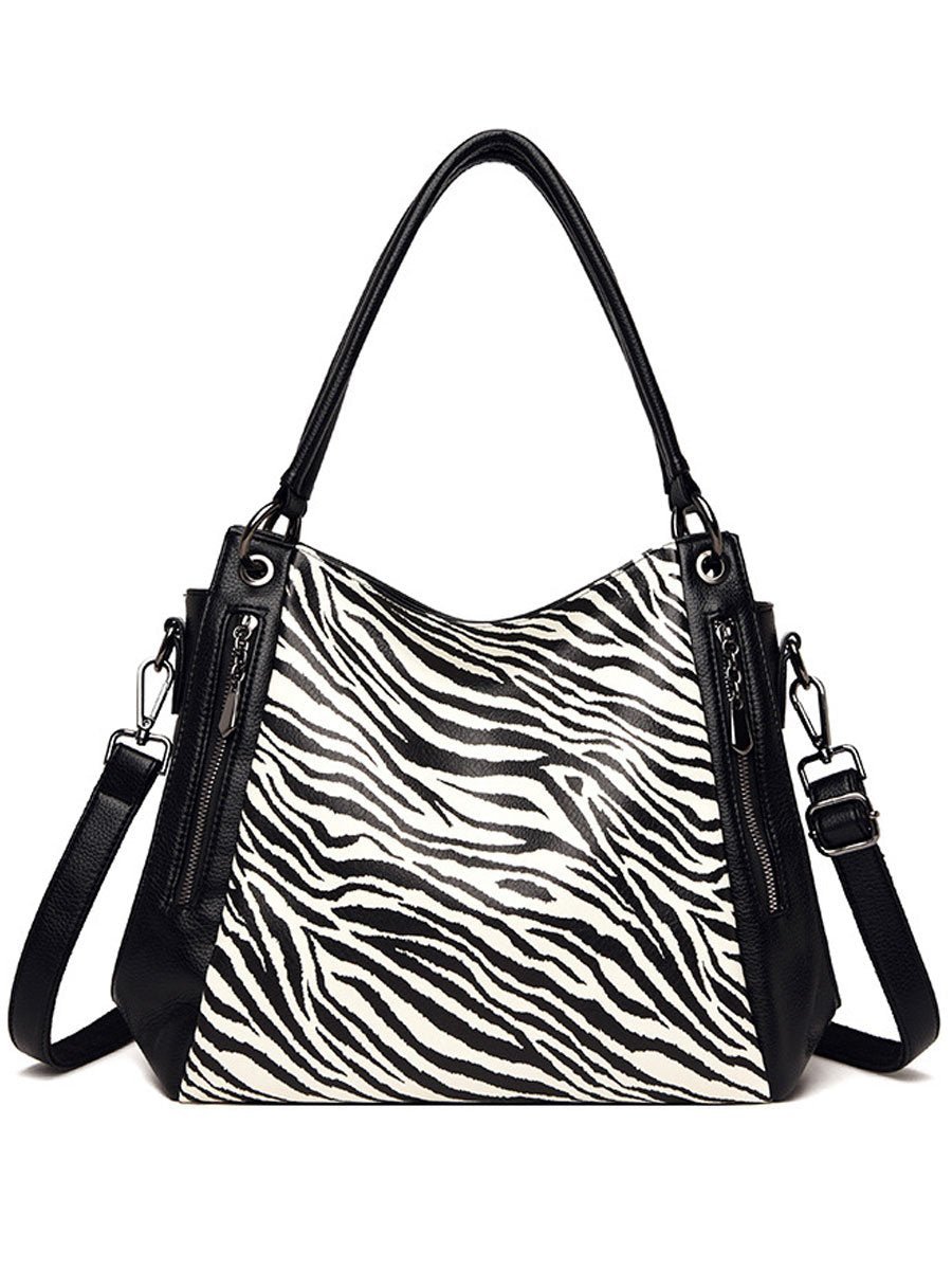 Casual Luipaardprint Zebra Schoudertas - Bellanza