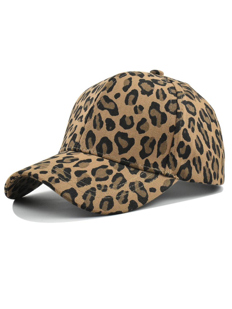 Casual Retro Luipaardprint Baseballcap - Bellanza
