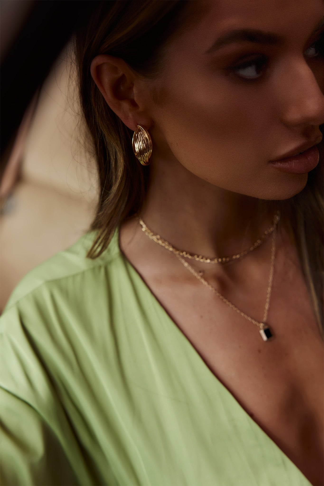 Celia gouden creolen - Bellanza