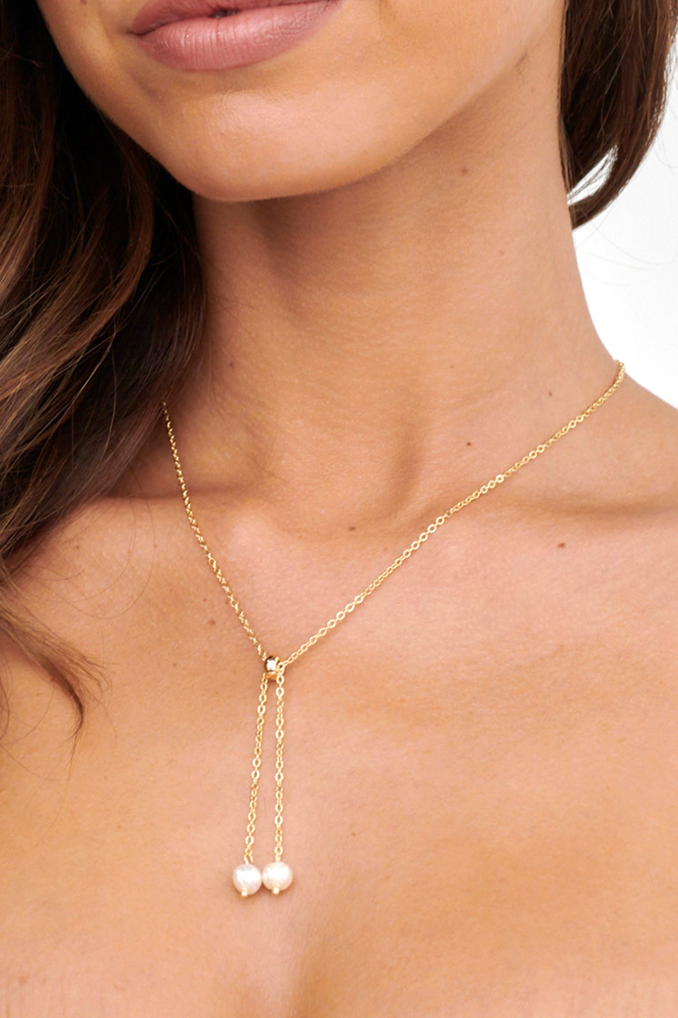Collier Esme met Parel Hanger - Bellanza
