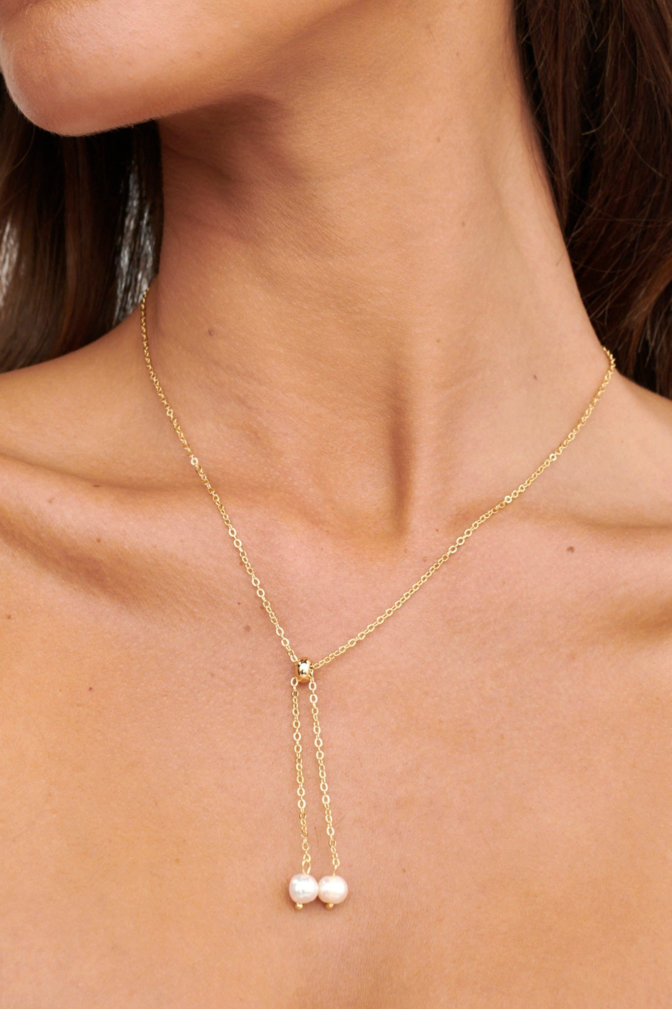 Collier Esme met Parel Hanger - Bellanza