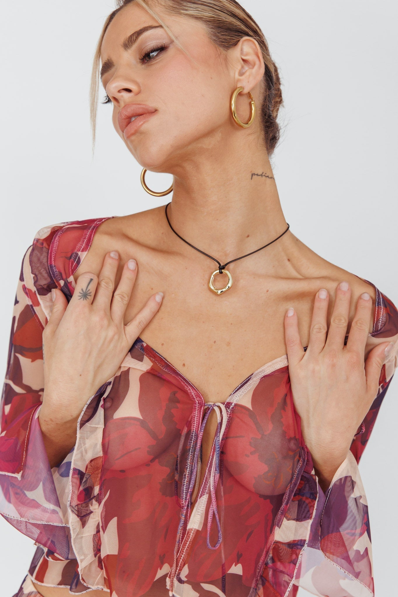 Collier Pendentif Cercle Carmen Goud - Bellanza