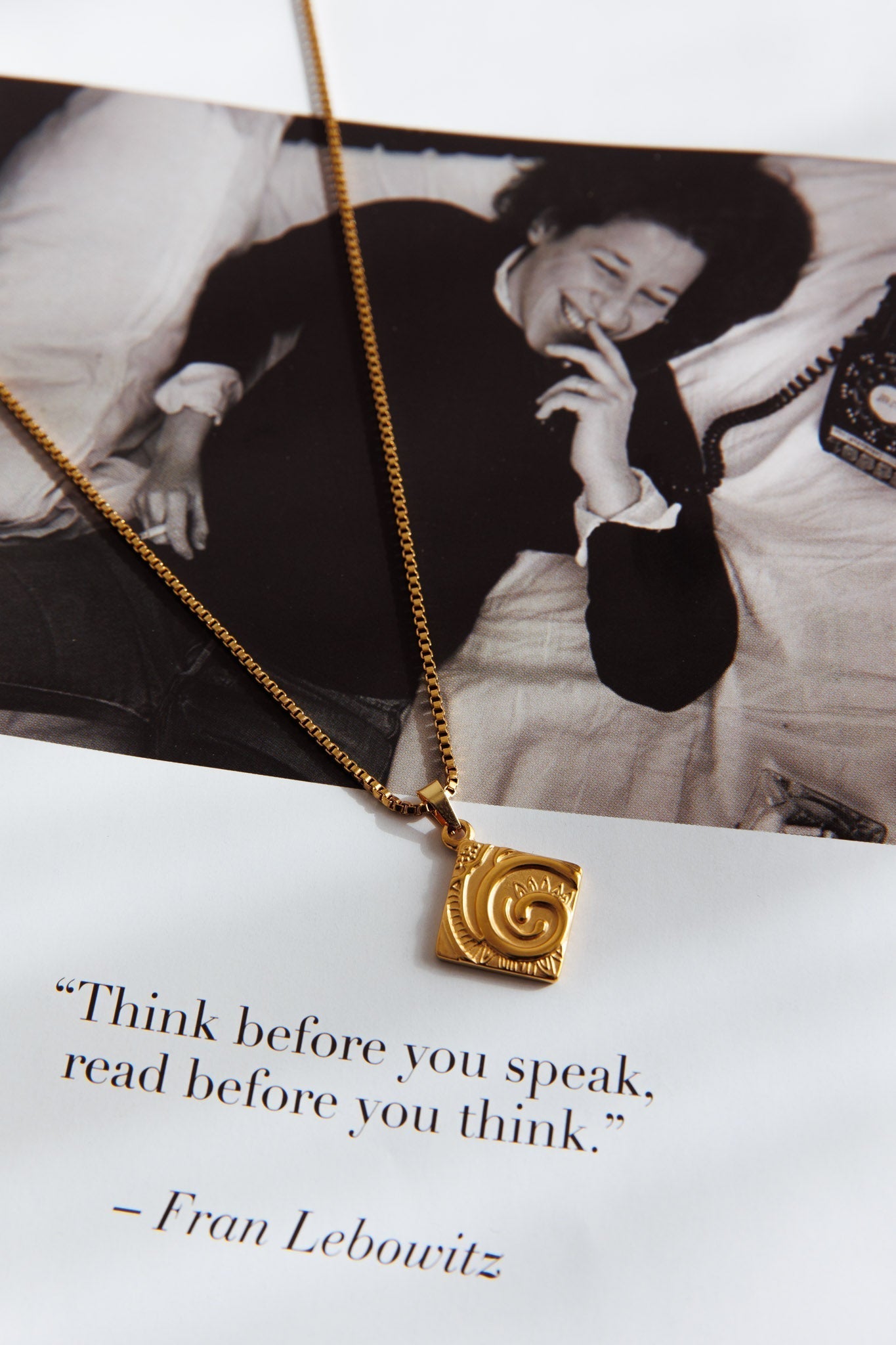 Collier Pendentif Chaîne Box Seychelles Goud - Bellanza