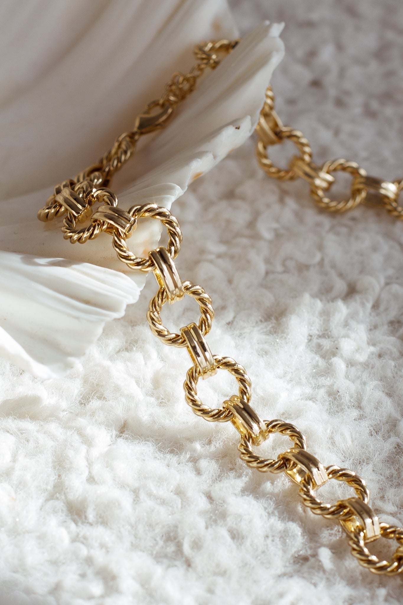 Collier Tova Circle Link Or - Bellanza