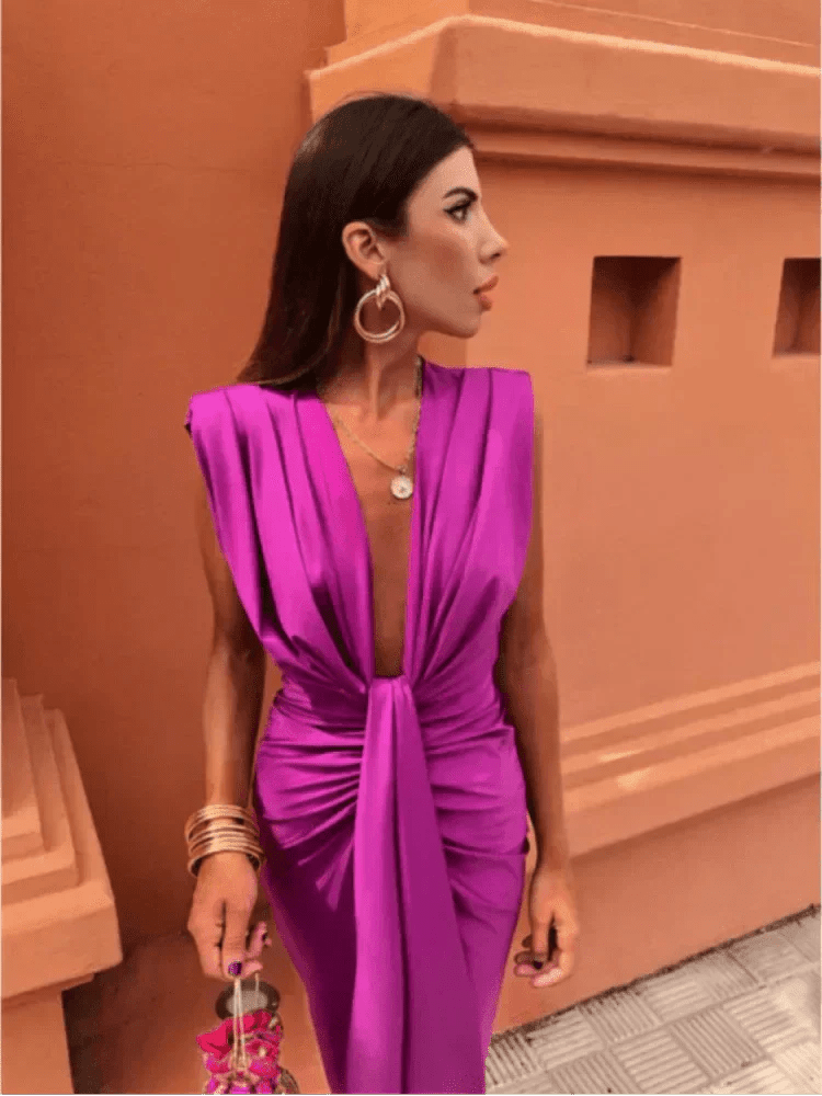 Cordelia | Elegante Drapé Jurk - bellanza