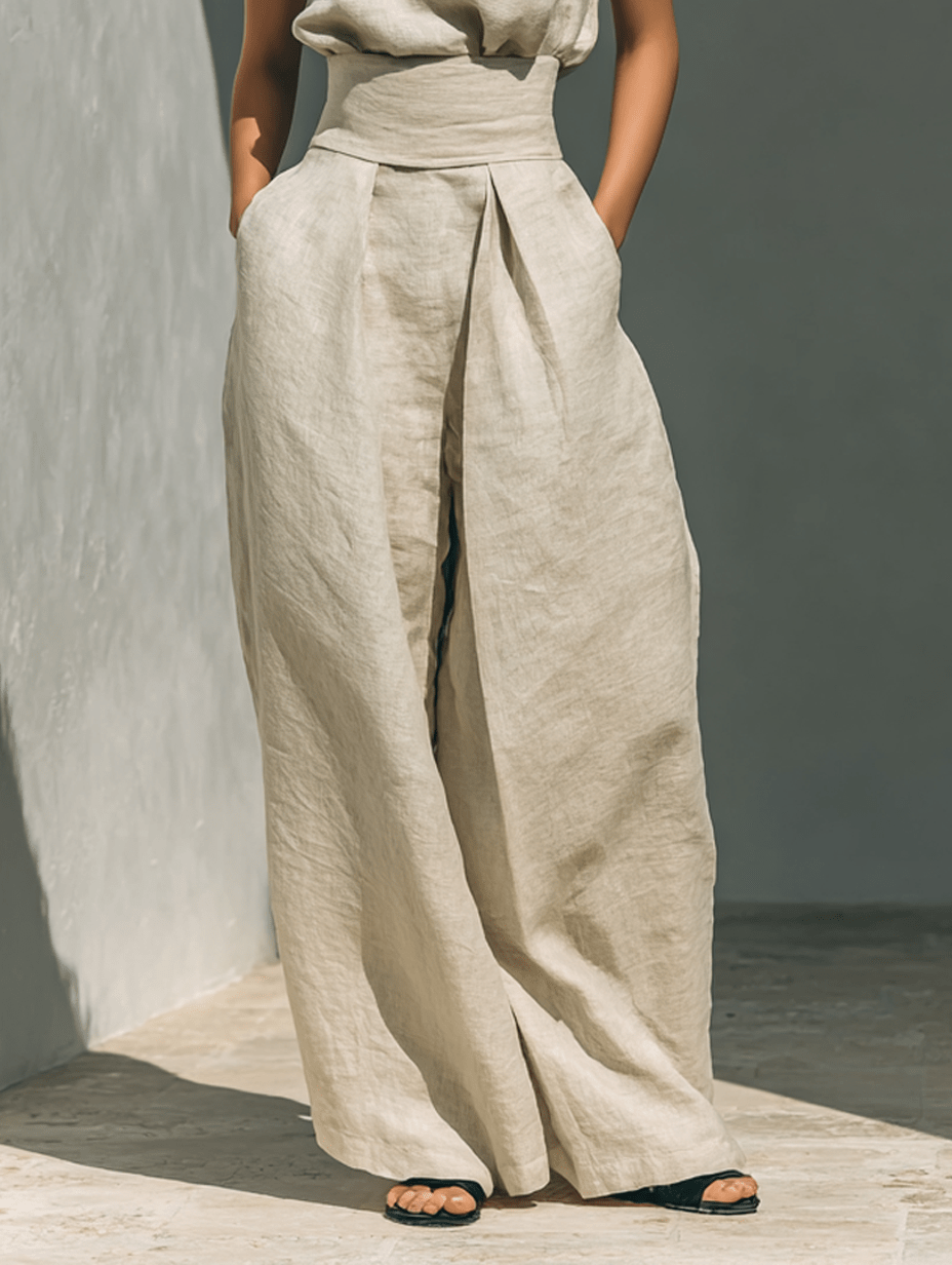 Cornelia | Lichte zomerse set met hemdje en broek - Bellanza