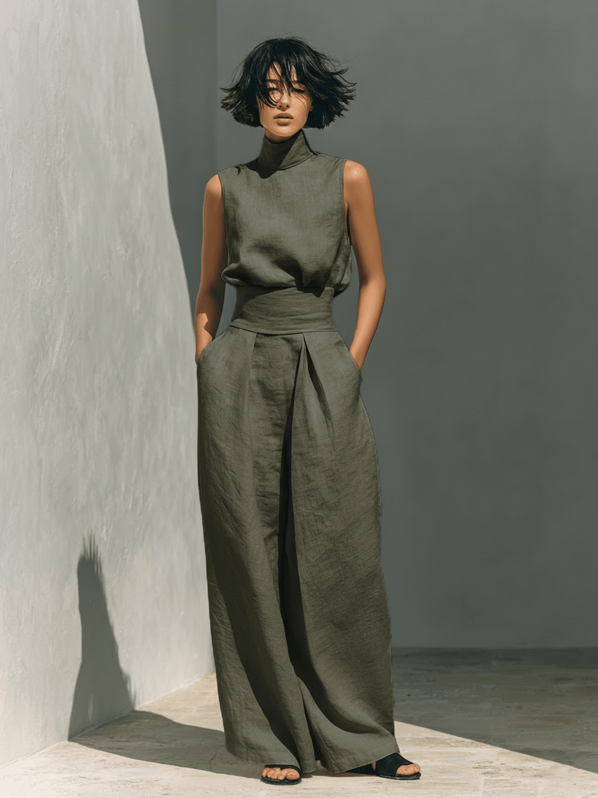 Cornelia | Lichte zomerse set met hemdje en broek - Bellanza
