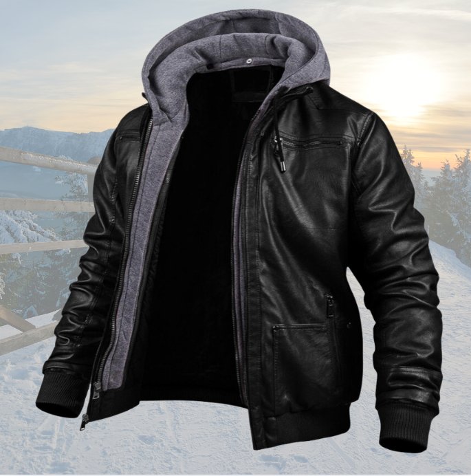 DAMON™ | Leder Winterjacke - bellanza