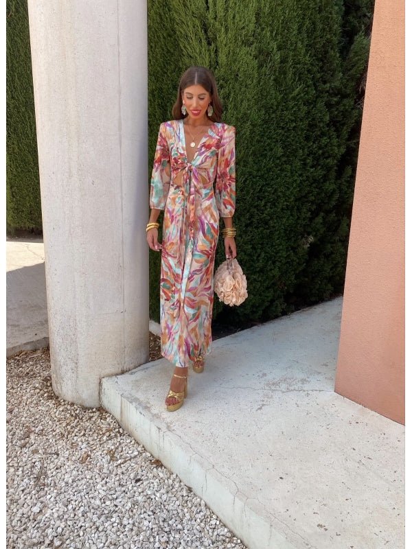 Danika | Elegante jurk met uitsnijding - bellanza