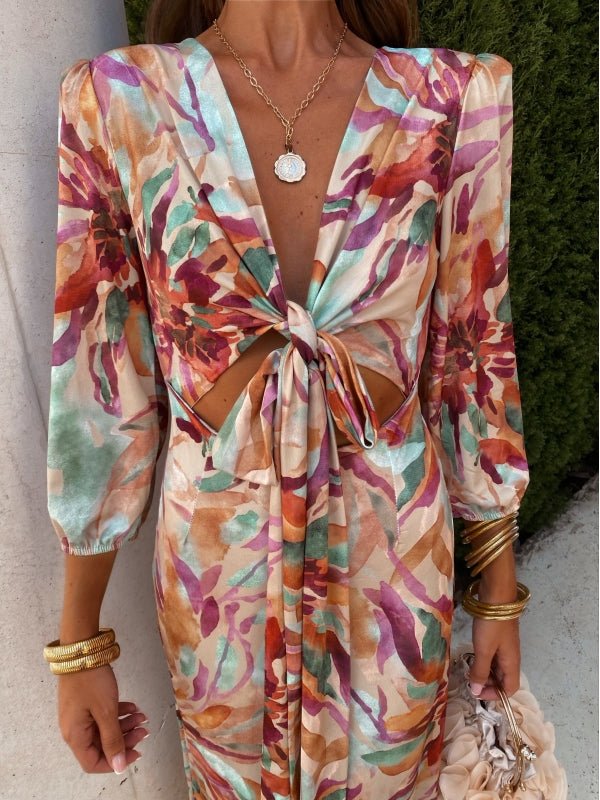 Danika | Elegante jurk met uitsnijding - bellanza